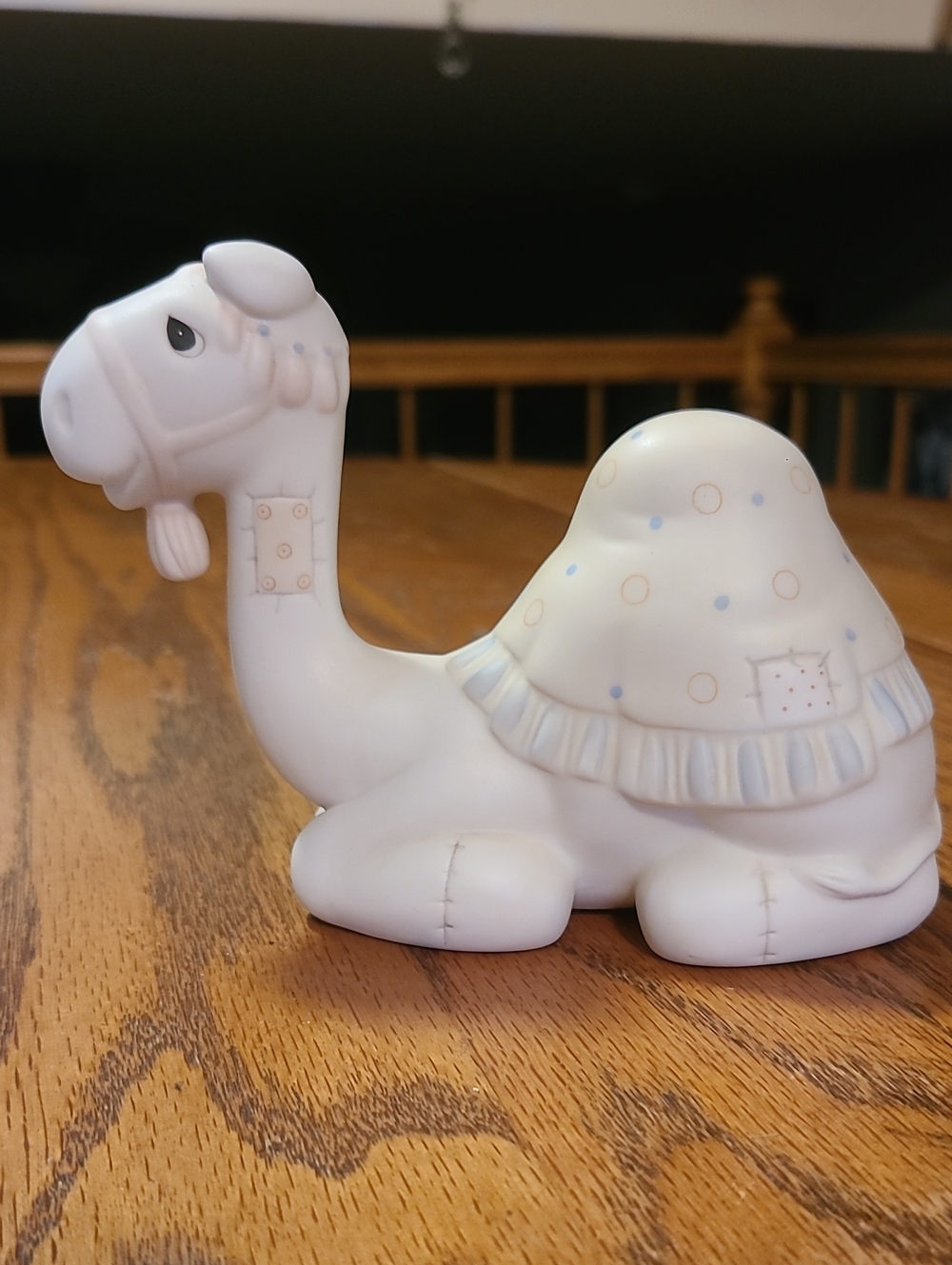 Precious Moments Porcelain Camel Nativity Figurine with Pastel Dot Accents
